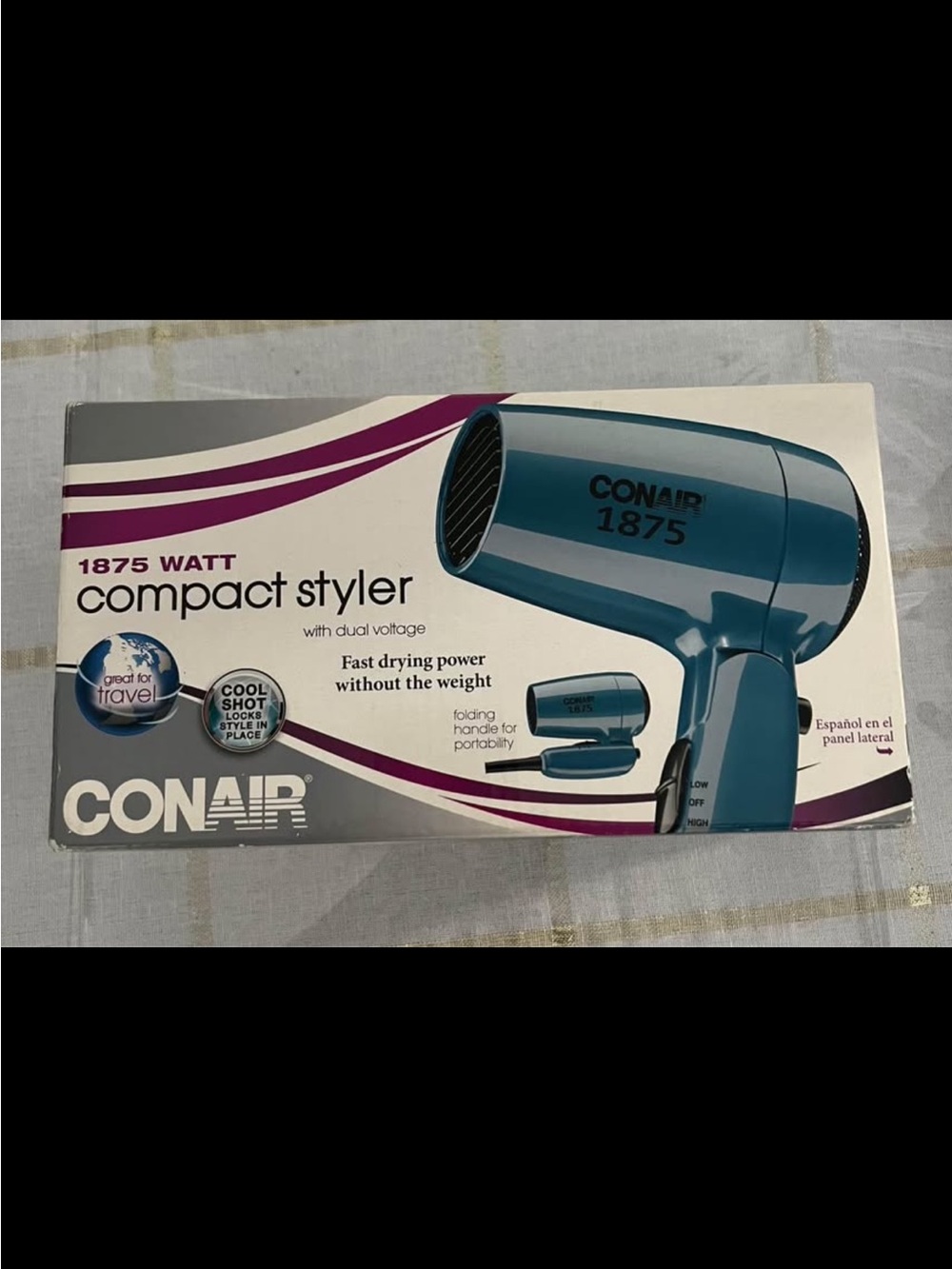 1875 Watt Compact Styler Hair Dryer - Teal